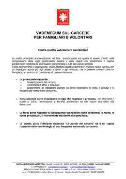 vademecum sul carcere per famigliari e volontari