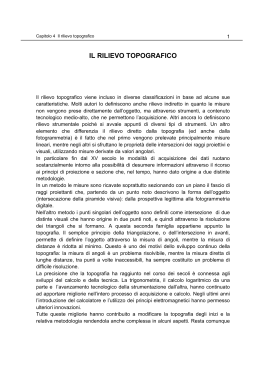 il rilievo topografico - Universit&agrave; Iuav di Venezia