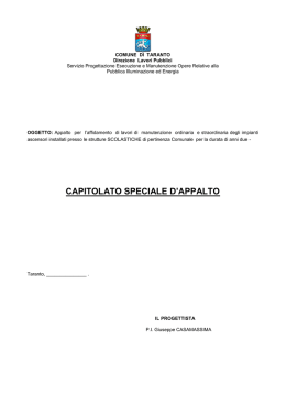 capitolato speciale d`appalto