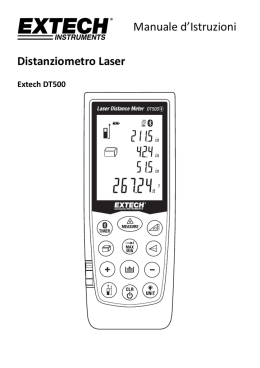 Manuale d`Istruzioni Distanziometro Laser