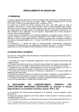 regolamento di disciplina
