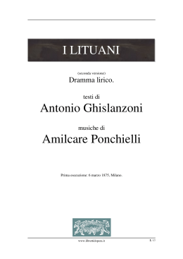 I lituani - Libretti d`opera italiani
