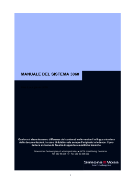 MANUALE DEL SISTEMA 3060 - SimonsVoss technologies