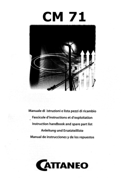 Manuale di istruzioni e lista pezzi di ricambio