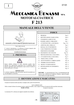 motofalciatrice i - Meccanica Benassi Spa
