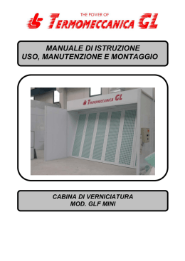 MANUALE DI ISTRUZIONE USO, MANUTENZIONE E MONTAGGIO