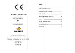 16/07/2014 Manuale di istruzione, installazione, uso e