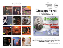 Biblio-DiscoGrafia Bicentenario Giuseppe Verdi