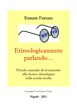 ETIMOLOGICAMENTE PARLANDO... manuale pdf