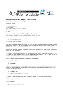 Verbale 17/10/2012 - Coordinamento Palermo Ciclabile