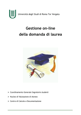 Gestione on-line della domanda di laurea