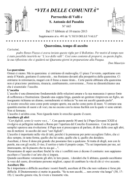 vita delle comunit&agrave;