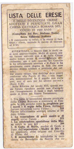 L`eresie della Chiesa Cattolica