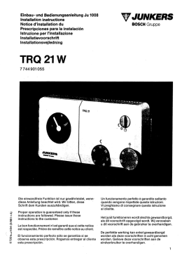 Einbau- uncl Bedienungsanleitung Ju 1008