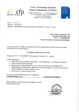 1incontro genitori - Centro Fortunata Gresner
