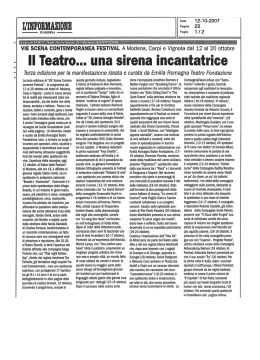 Il Teatro... una sirena incantatrice