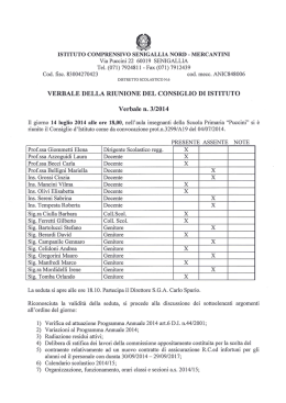 verbale e all. CdI 14-07-2014 - Istituto comprensivo Senigallia