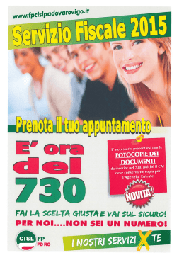 libretto speciale caf 2015 web - CISL Funzione Pubblica Padova