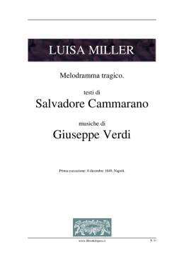 Luisa Miller - Libretti d`opera italiani