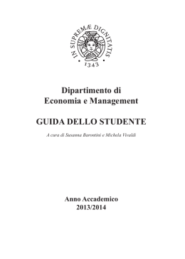 Guida A.A. 2013/2014 - Dipartimento di Economia e Management