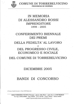 ` IN MEMORIA -f I DI ALESSANDRO ROSSI IMPRENDITORE