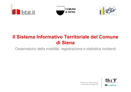Il Sistema Informativo Territoriale del Comune di Siena