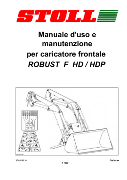 per caricatore frontale ROBUST F HD / HDP Manuale d`uso e