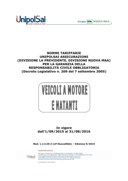 norme tariffarie unipolsai assicurazioni - Sai