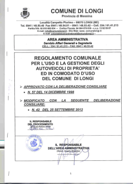 Visualizza - Comune Di Longi