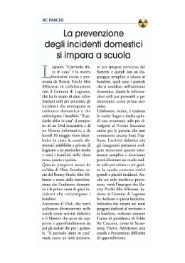 La prevenzione degli incidenti domestici si imparo 0 scuola