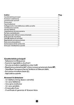 Telefono Swing - Manuale d`uso