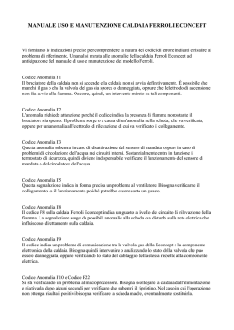 MANUALE USO E MANUTENZIONE CALDAIA FERROLI ECONCEPT