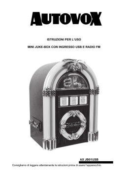 istruzioni per l`uso mini juke-box con ingresso usb e radio