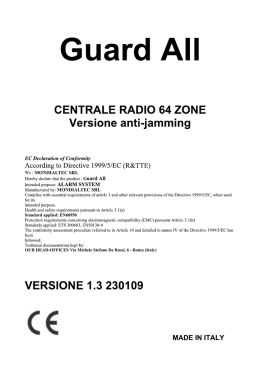 Istruzioni Centrale senza fili Guardall