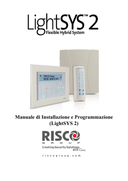 Manuale di Installazione e Programmazione