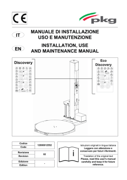 manuale di installazione uso e manutenzione installation, use and