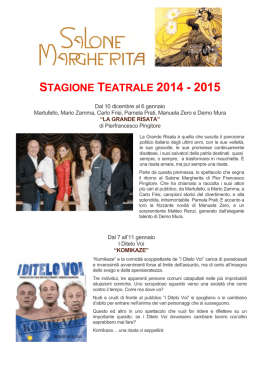 stagione teatrale 2014 - 2015 - Ordine degli Avvocati di ROMA