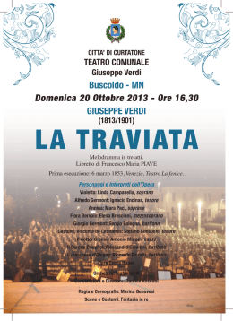 la traviata - Teatro Comunale Ruggero Ruggeri di Guastalla