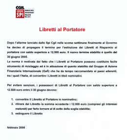 Libretti al portatore