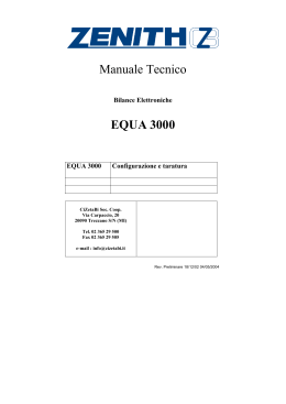 Manuale Tecnico EQUA 3000