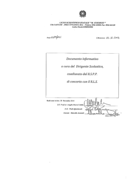 Informativa rischi e sicurezza - Liceo Scientifico "M.Guerrisi" Cittanova