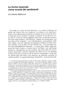 La forma musicale come scuola dei sentimenti
