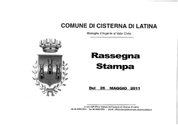 COMUNE DI CISTERNA Di LATENA - Comune di Cisterna di Latina