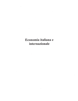 Economia italiana e internazionale