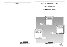 note centrali antifurto nox300/500/900 istruzioni d`uso