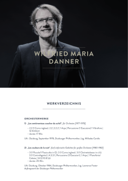 wilfried maria danner werkverzeichnis