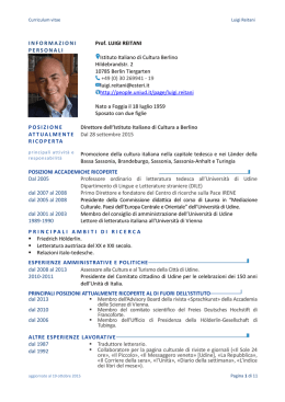 Luigi REITANI - Ministero degli Affari Esteri e della Cooperazione