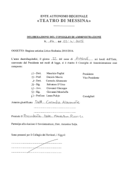 delibera 14-2015 - Teatro Vittorio Emanuele