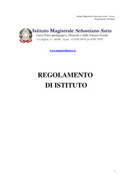 regolamento di istituto - Liceo Sebastiano Satta