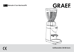 IT Manuale d`uso Macinacaffè Kaffeemühle CM 80-Serie